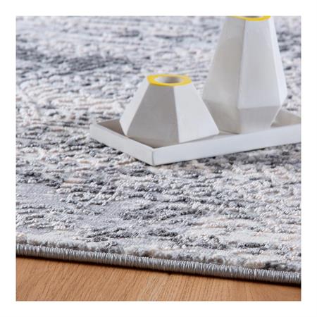 Tapis rayé design en polyester gris 120x170