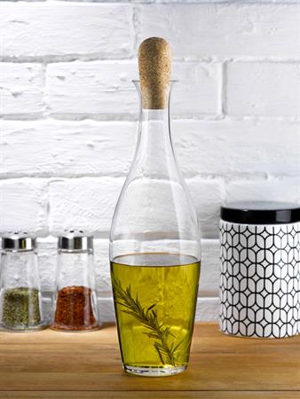 Bouteille pour huile et vinaigre en cristal