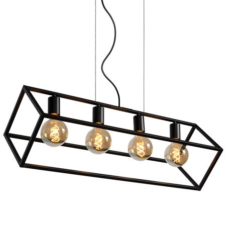 Suspension Led noire Fabian 4 points lumineux - Lucide