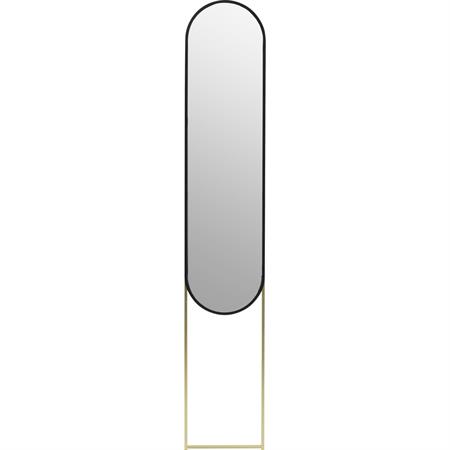 Miroir en acier noir et doré 175x32