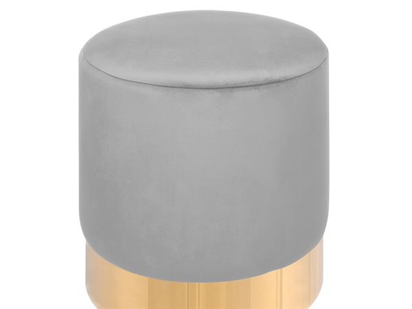 Pouf en tissu gris 39x40cm