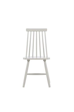 Lot de 2 chaises en bois clair style vintage blanc