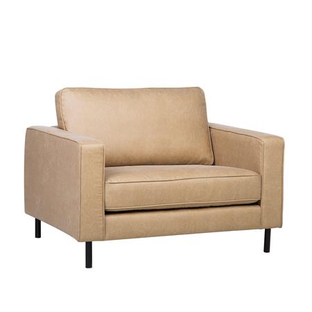 Fauteuil cuir pu beige
