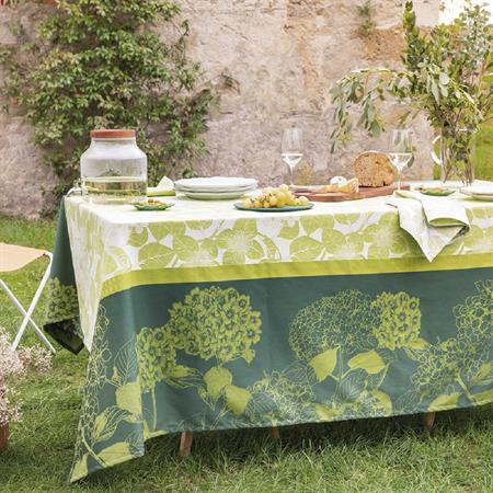 Nappe  pur coton vert 180x250
