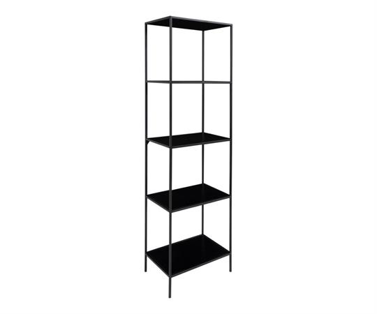 Etagère colonne 170cm minimaliste en métal noir