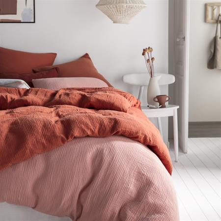 Housse de couette en coton rose 240x220