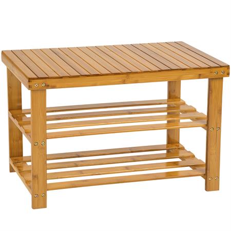 Banc à chaussures en Bambou esthétique marron