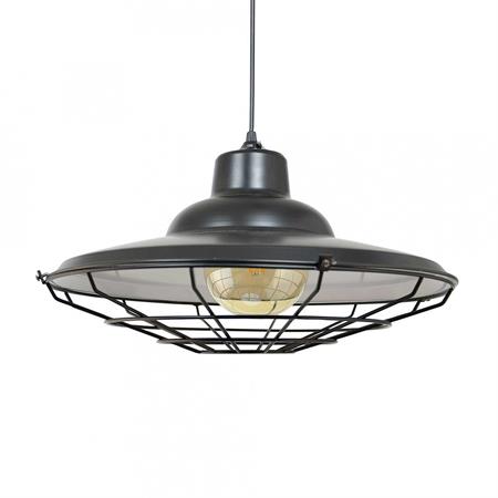 Suspension en métal gris anthracite