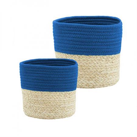 Cache-pots en coton 25cm lot de 2