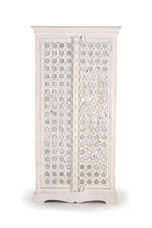 Armoire en bois de manguier en blanc