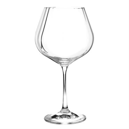 Verre à vin en verre transparent strié