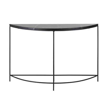 Console en métal et marbre noir