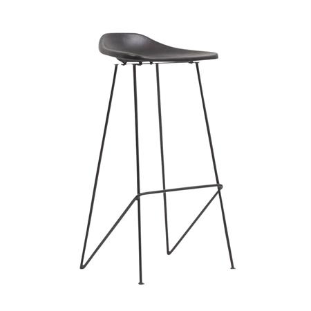 Tabouret de bar en métal noir 45 cm
