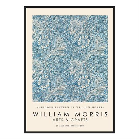 Affiche décorative avec cadre coloré noir 30 x 40 cm motif marigold