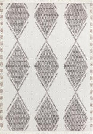 Tapis Salon blanc Motif Losange en relief 160x230 BALI