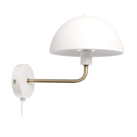 Applique murale bonnet en métal blanc