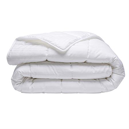 Couette chaude en satin de coton blanc 200x200 cm