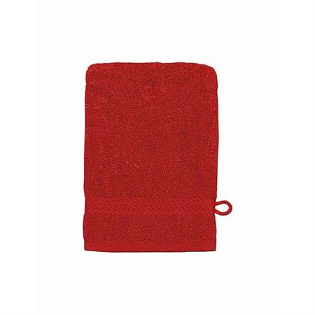 Lot de 3 gants de toilette 550 g/m²  rubis 16x22 cm