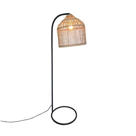 Lampadaire d'extérieur Poly rotin Beige