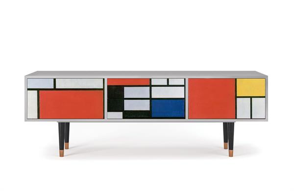 Meuble TV  multicolore 2 tiroirs et 2 portes L 170 cm