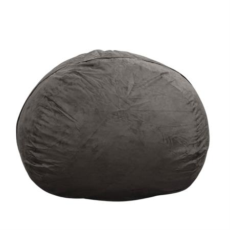 Pouf géant déhoussable microsuède gris 160 cm