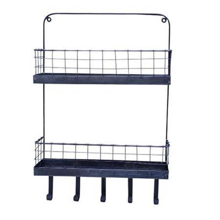 Etagère murale en métal grillagé