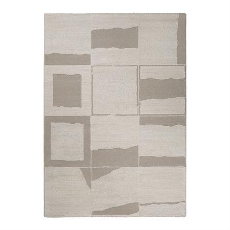 Tapis design à motifs géométriques et relief tons de beige 120x170