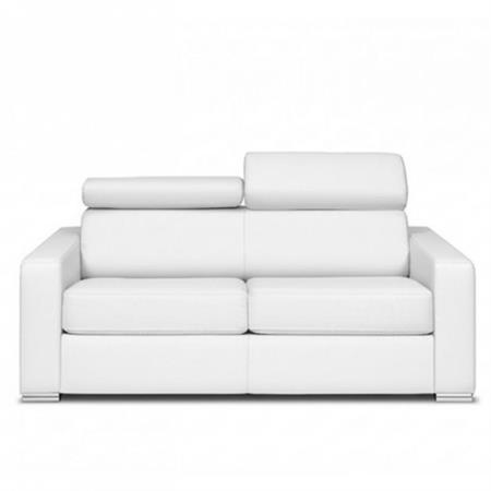 Canapé EXPRESS SIDNEY DELUXE 120 cm métal matelas 18 cm polyuréthane blanc