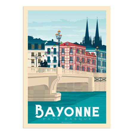 Affiche Bayonne  50x70 cm