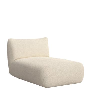 Chaise longue bouclé beige 100 x 148 cm