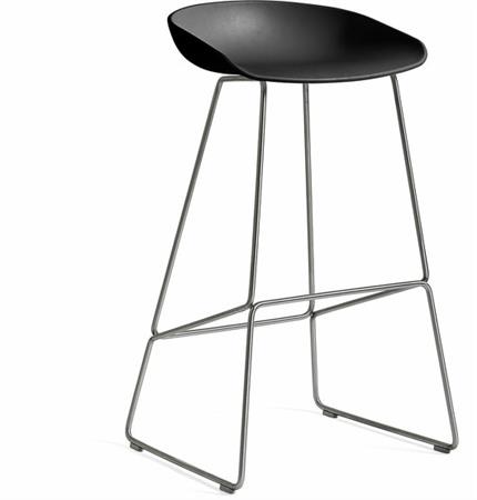 Tabouret de bar en métal piètement acier noir 74 cm AAS 38