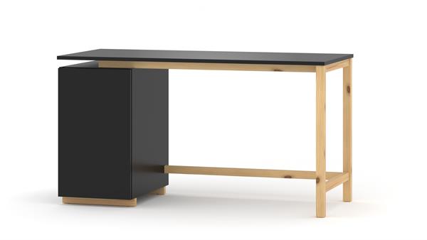 Bureau enfant en pin massif&MDF 120x60 noir