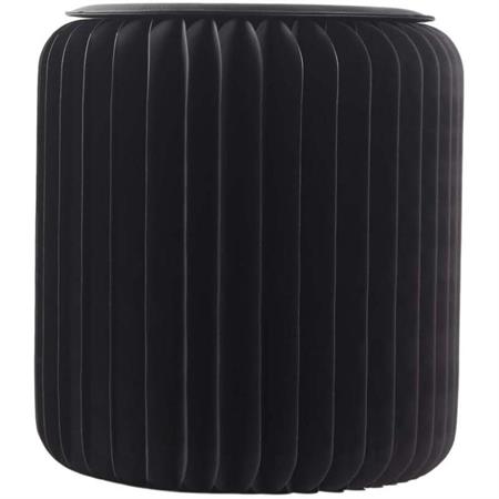 Pouf design en carton plié 35 cm noir