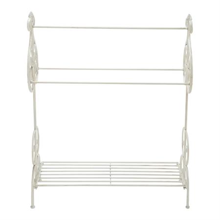 Porte-serviette en métal blanc L 83 cm ELOISE