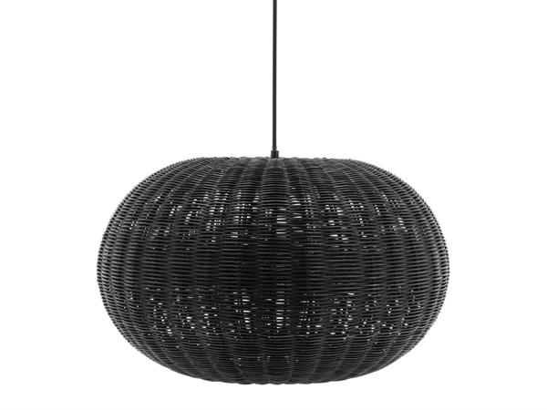 Lampe pendante en rotin noir
