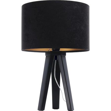 Lampe de chevet Bois Noir 30x30x46 cm