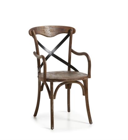 Fauteuil en croix en bois marron
