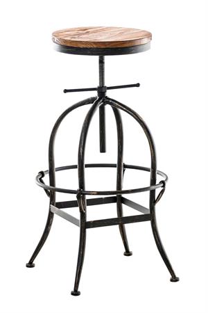 Tabouret de bar industriel réglable en métal Bronze