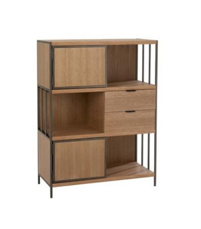 Meuble de rangement en bois et métal