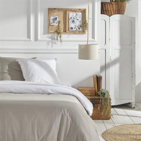 Parure de lit coton uni  240x220 cm