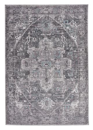 Tapis d'orient vintage tissé plat gris 145x200 cm