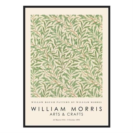 Affiche décorative avec cadre noir 40 x 50 cm willow bough pattern