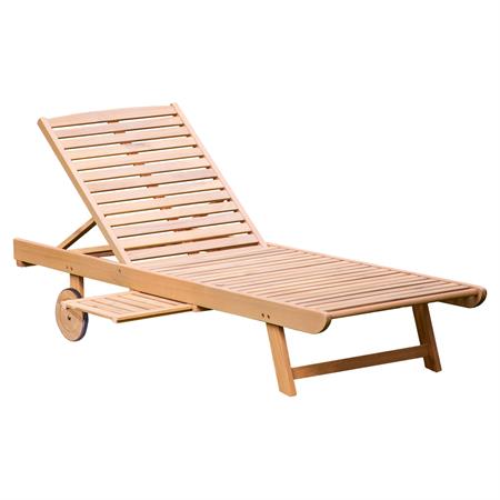 Bain de soleil pliant en acacia