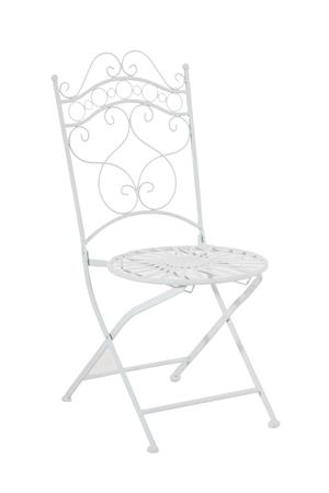 Chaise de jardin pliable en métal Blanc