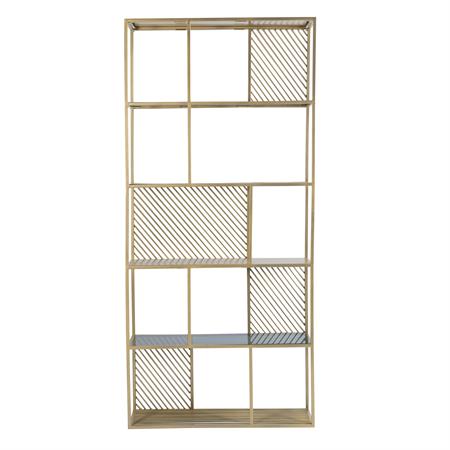 Etagère 5 niveaux en métal et verre