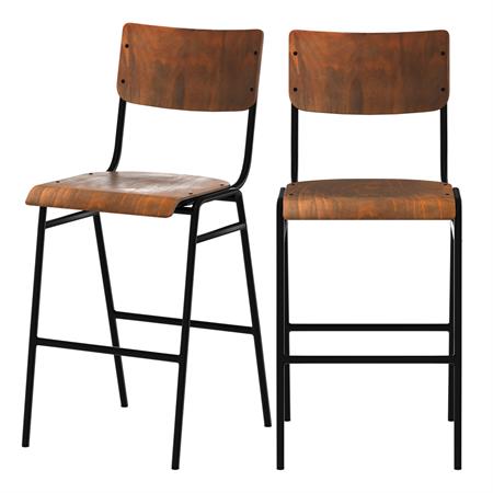 Chaise pour îlot central 66 cm en bois foncé 