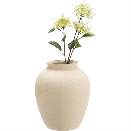 Vase classique en grès strié H30cm - blancLOSSE