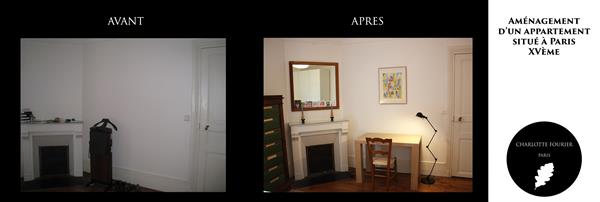 Image Décoration d'une chambre dans un appartement parisien Charlotte Fourier