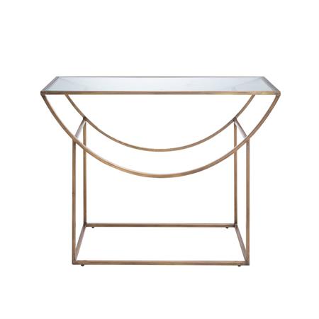 Table console en métal doré 105 cm