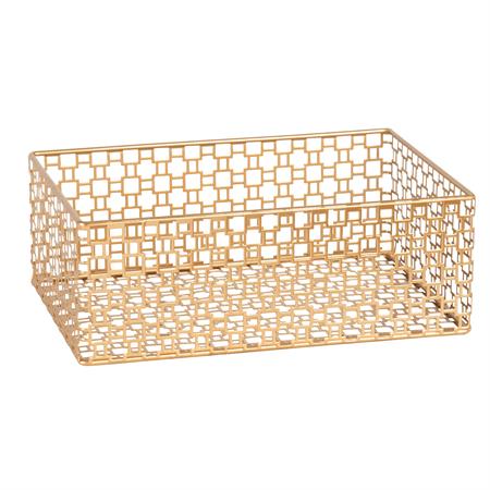 Petit panier en métal doré